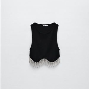 Zara Seamless Top with Rhinestones